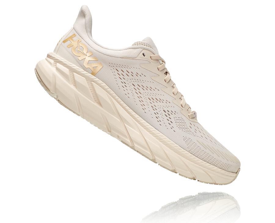 Hoka One One Tenisky Panske Biele - Clifton 7 - 95702-OFPA